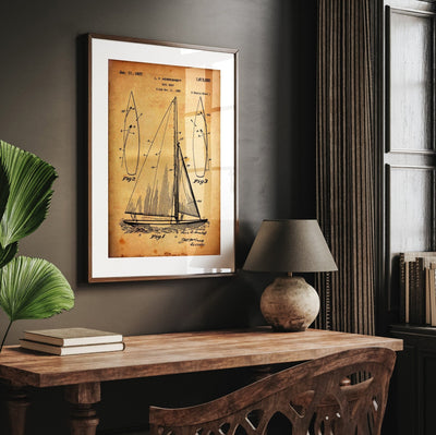 Sailboat 1927 Patent Print - Magic Posters