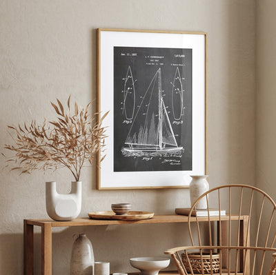 Sailboat 1927 Patent Print - Magic Posters
