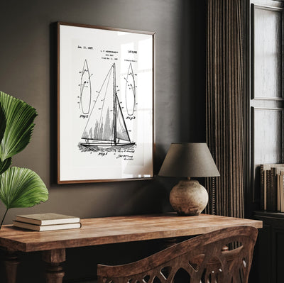Sailboat 1927 Patent Print - Magic Posters