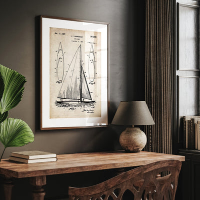 Sailboat 1927 Patent Print - Magic Posters