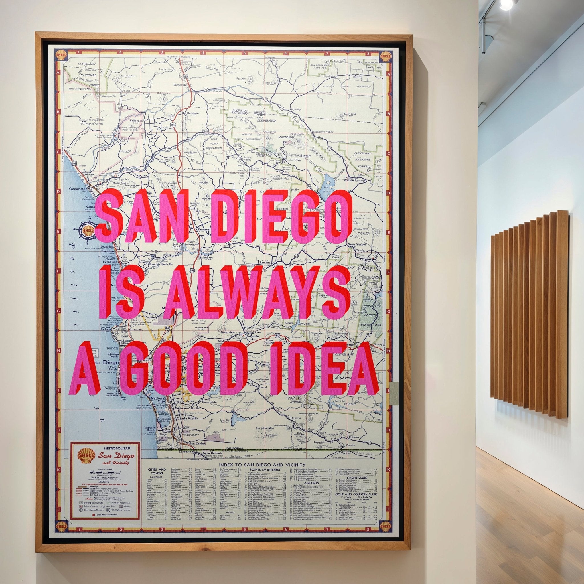 San Diego Retro Pop Art Map Print (portrait) - Magic Posters
