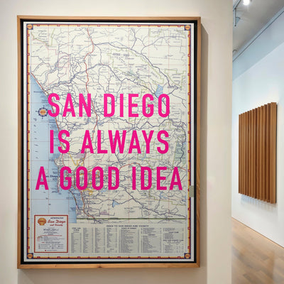 San Diego Retro Pop Art Map Print (portrait) - Magic Posters