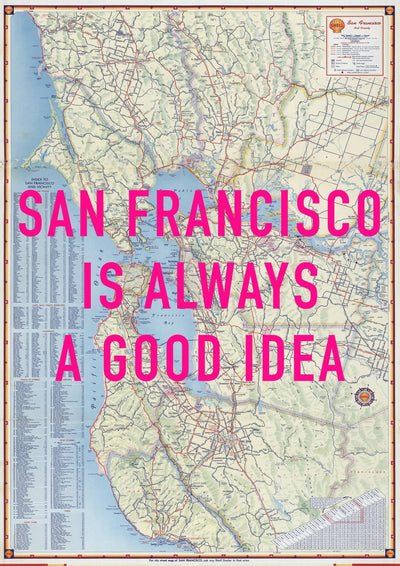 San Francisco Retro Pop Art Map Print (portrait)
