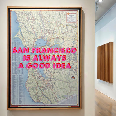 San Francisco Retro Pop Art Map Print (portrait) - Magic Posters