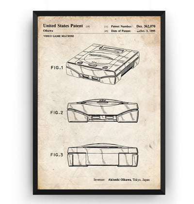 Saturn 1995 Patent Print - Magic Posters