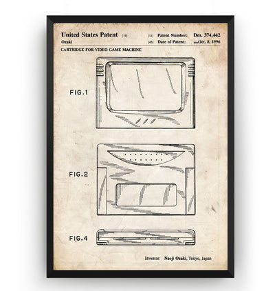 Saturn Cartridge 1996 Patent Print - Magic Posters