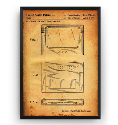 Saturn Cartridge 1996 Patent Print - Magic Posters