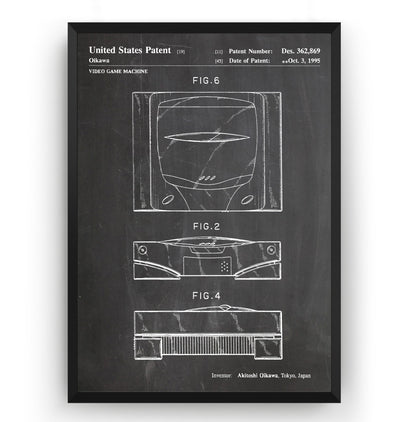 Saturn Design Without Cartridge Slot 1994 Patent Print - Magic Posters