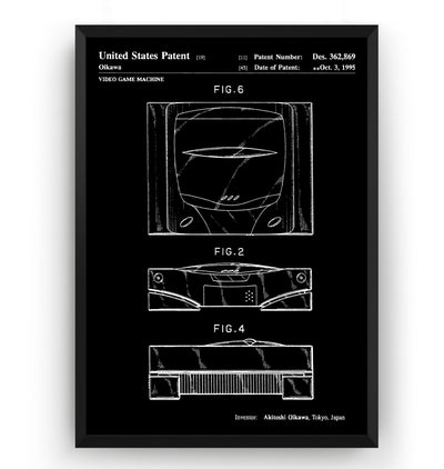 Saturn Design Without Cartridge Slot 1994 Patent Print - Magic Posters