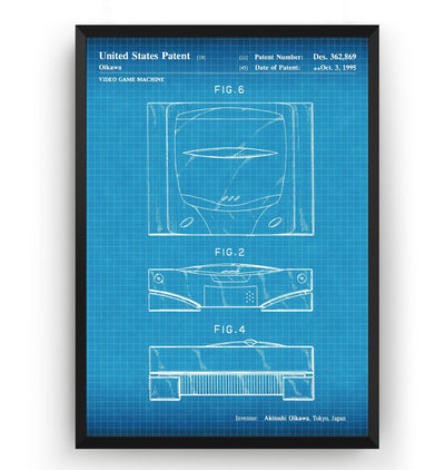 Saturn Design Without Cartridge Slot 1994 Patent Print - Magic Posters