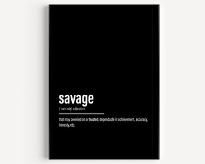 Savage Definition Print - Magic Posters