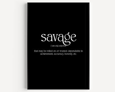 Savage Definition Print - Magic Posters