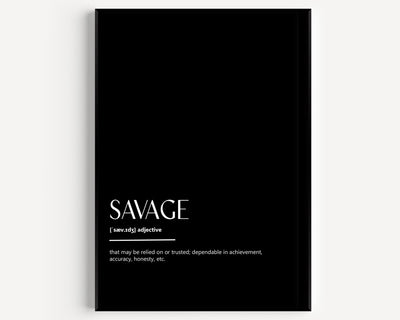 Savage Definition Print - Magic Posters