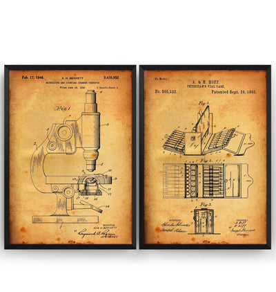Scientist Set Of 2 Patent Prints - Magic Posters