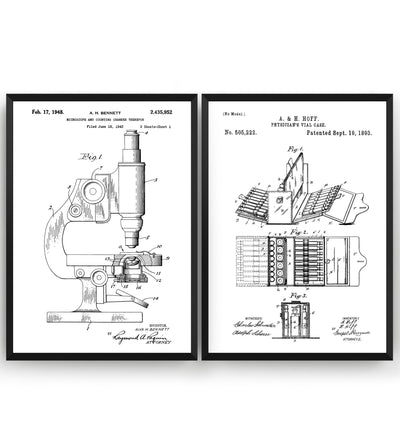 Scientist Set Of 2 Patent Prints - Magic Posters