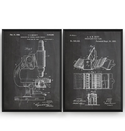 Scientist Set Of 2 Patent Prints - Magic Posters