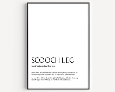 Scooch Leg Definition Print - Magic Posters
