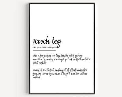 Scooch Leg Definition Print - Magic Posters