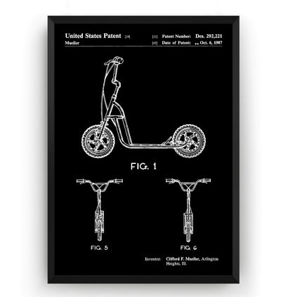 Scooter 1987 Patent Print - Magic Posters