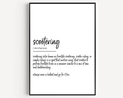 Scootering Definition Print - Magic Posters