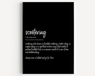 Scootering Definition Print - Magic Posters