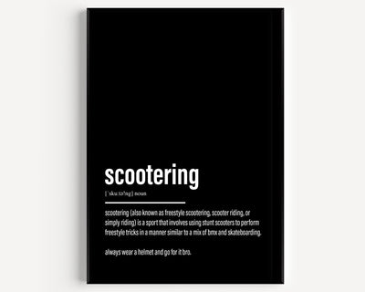 Scootering Definition Print - Magic Posters