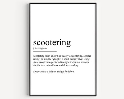 Scootering Definition Print - Magic Posters