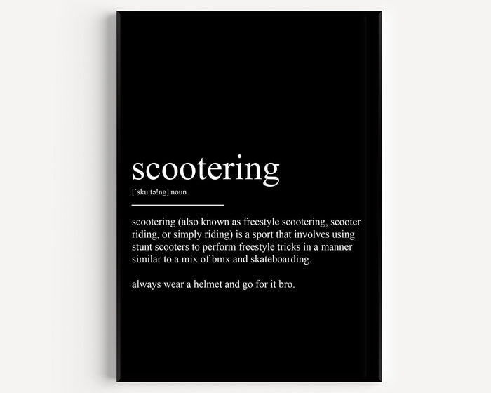 Scootering Definition Print - Magic Posters
