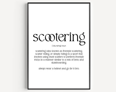 Scootering Definition Print - Magic Posters