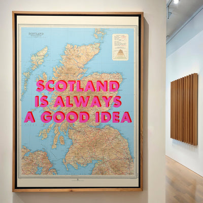 Scotland Retro Pop Art Map Print - Magic Posters