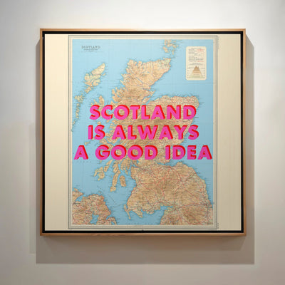 Scotland Retro Pop Art Map Print - Magic Posters