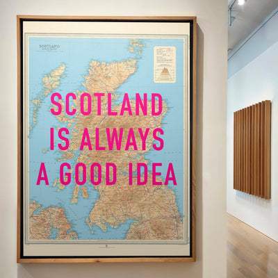 Scotland Retro Pop Art Map Print - Magic Posters