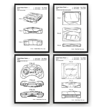 SEGA Saturn Set Of 4 Patent Prints - Magic Posters
