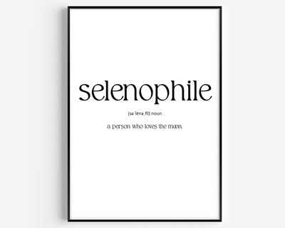Selenophile Definition Print - Magic Posters