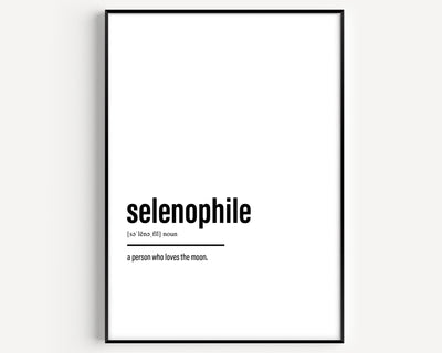 Selenophile Definition Print - Magic Posters