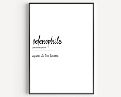 Selenophile Definition Print - Magic Posters