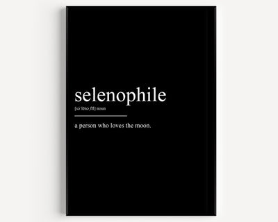 Selenophile Definition Print - Magic Posters