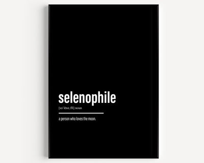 Selenophile Definition Print - Magic Posters