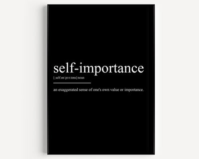 Self Importance Definition Print - Magic Posters