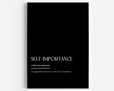 Self Importance Definition Print - Magic Posters