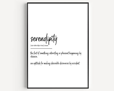 Serendipity Definition Print - Magic Posters