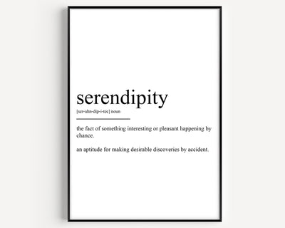 Serendipity Definition Print - Magic Posters