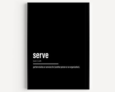 Serve Definition Print - Magic Posters