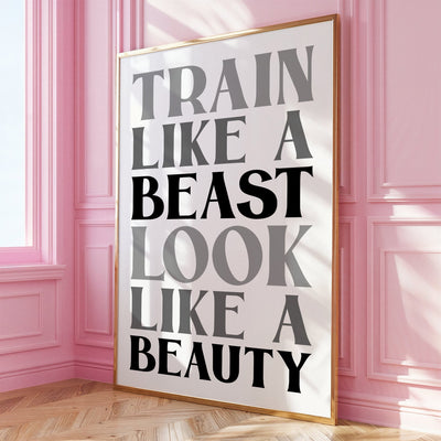 Set Of 2 Personalised Gym Quote Black And White Prints - Magic Posters