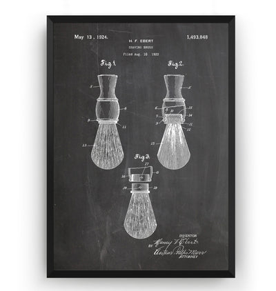 Shaving Brush 1924 Patent Print - Magic Posters