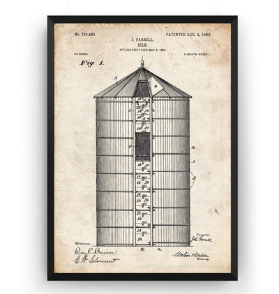 Silo 1903 Patent Print - Magic Posters