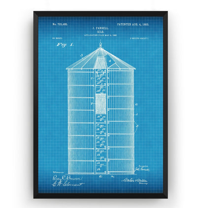 Silo 1903 Patent Print - Magic Posters