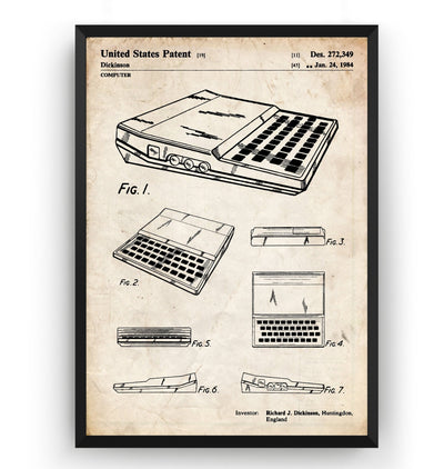 Sinclair ZX81 Computer Patent Print - Magic Posters
