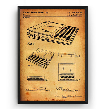 Sinclair ZX81 Computer Patent Print - Magic Posters