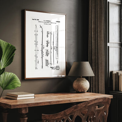 Ski 1936 Patent Print - Magic Posters